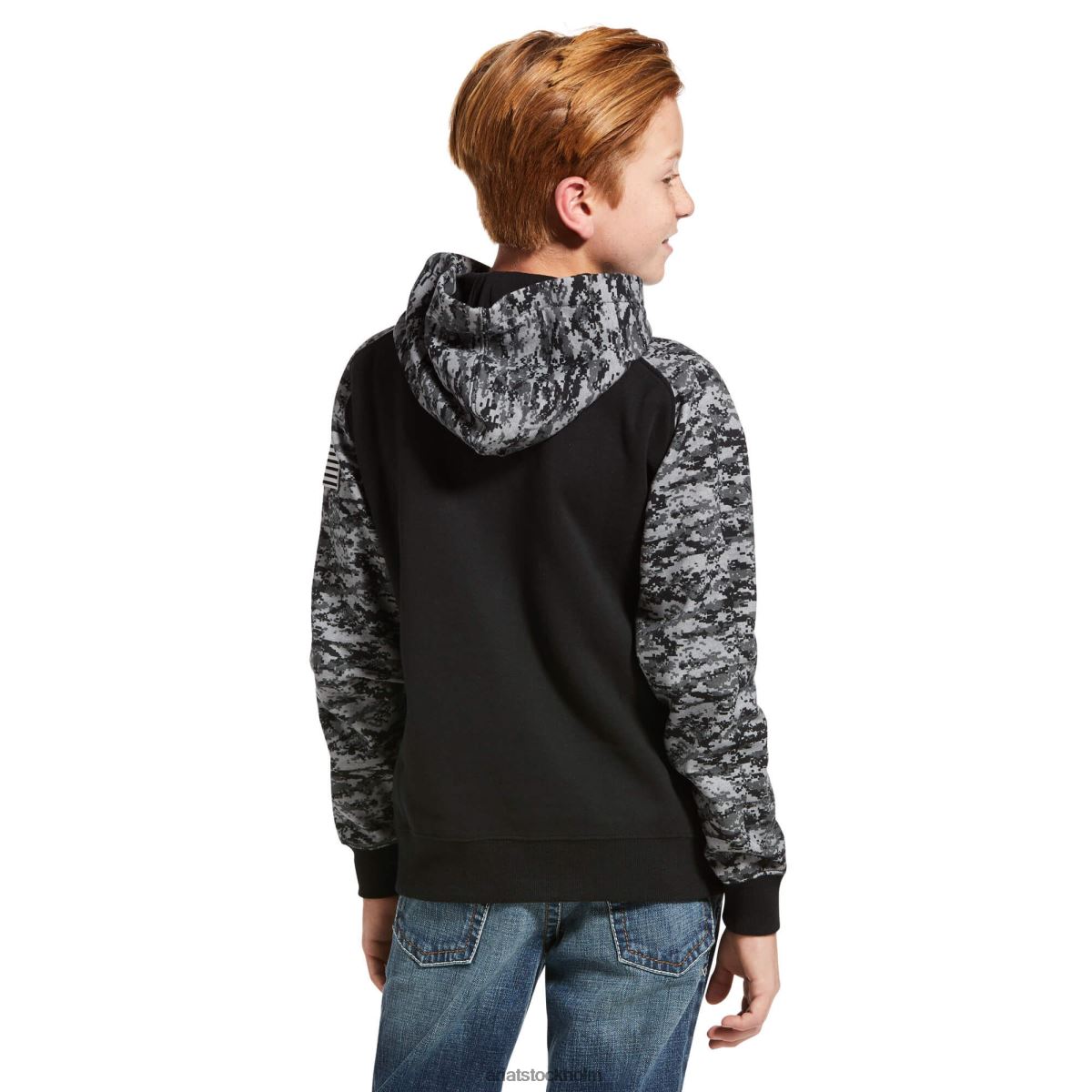 Kläder Ariat patriot hoodie svart digi camo barn F04844105