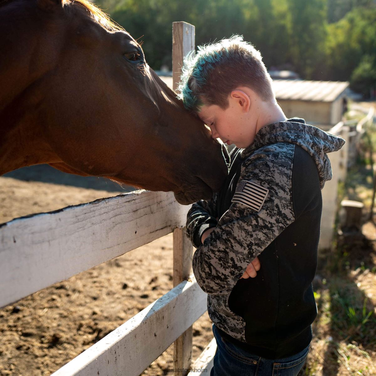 Kläder Ariat patriot hoodie svart digi camo barn F04844105