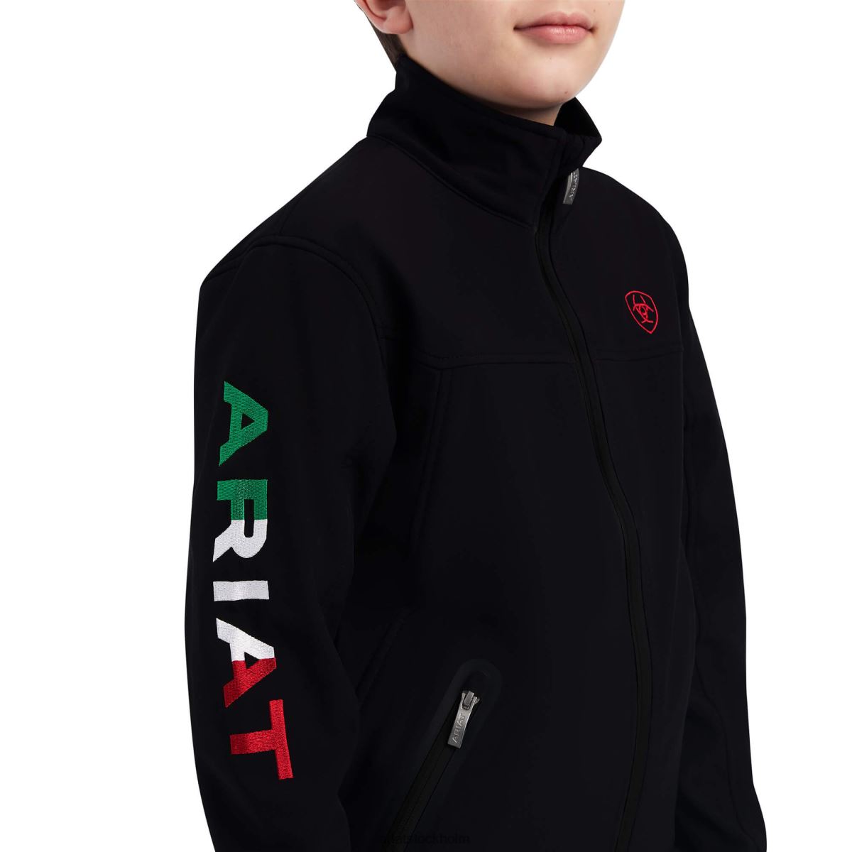 Kläder Ariat ny team softshell-jacka mex svart barn F04844123