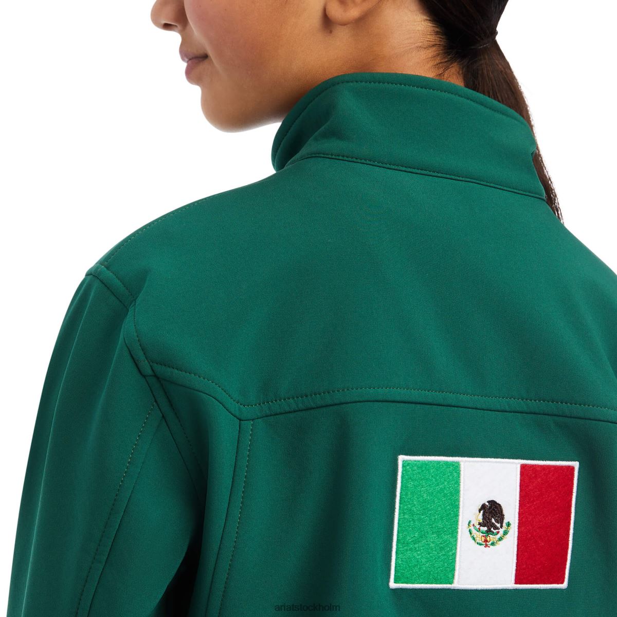 Kläder Ariat ny team softshell mexico jacka verde barn F04844128
