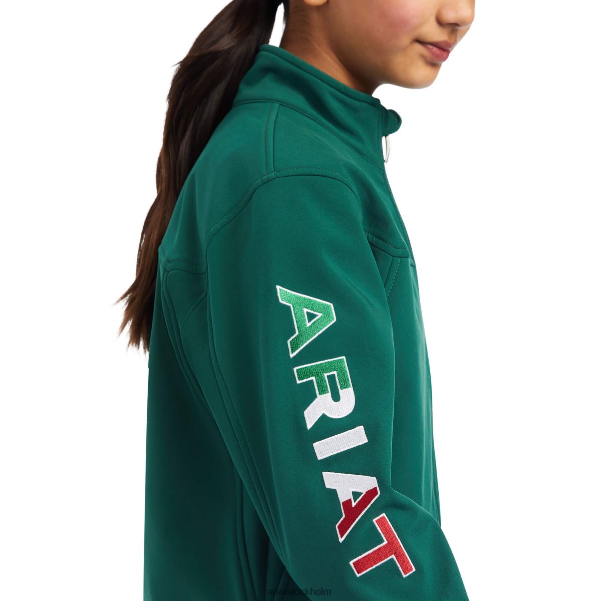 Kläder Ariat ny team softshell mexico jacka verde barn F04844128