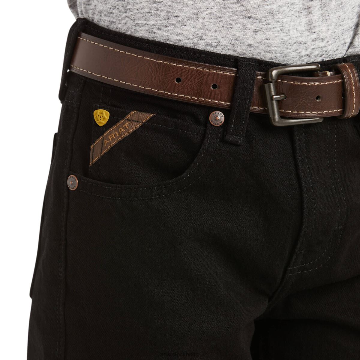 Kläder Ariat b5 slim stretch legacy raka jeans svart barn F04843979