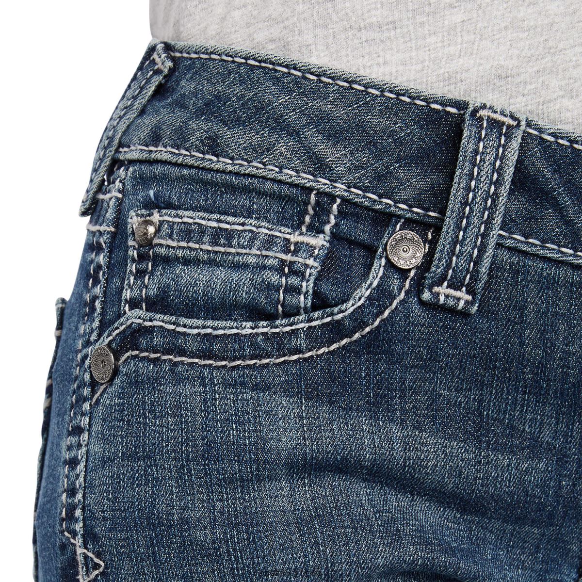 Kläder Ariat verklig. raquel boot cut jean kyligt blått barn F04843991