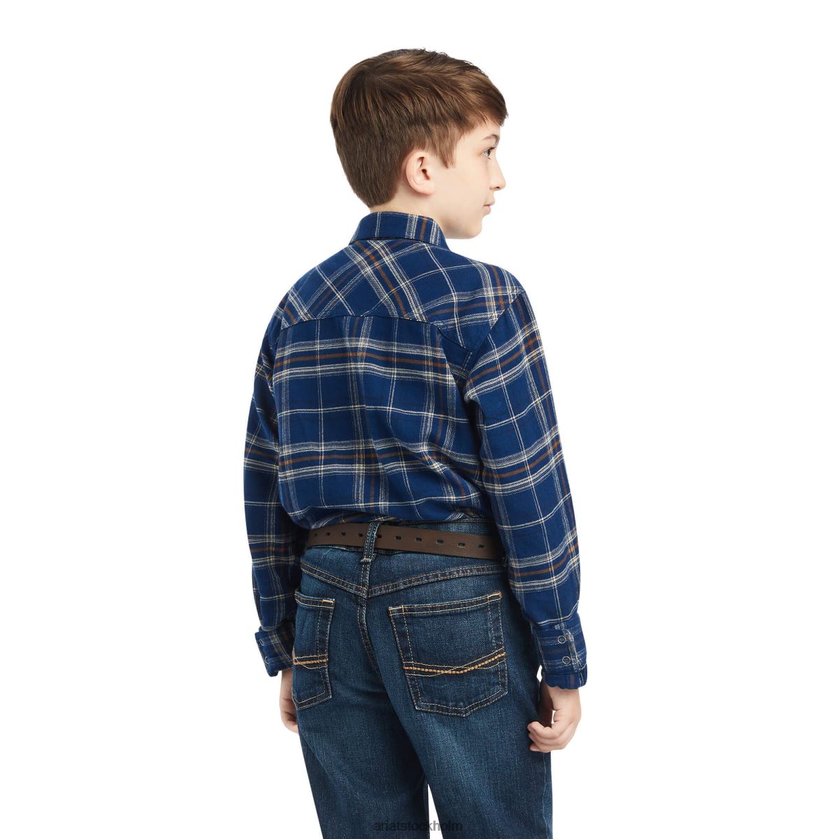 Kläder Ariat holcombe skjorta med retro passform gods blå barn F04844091
