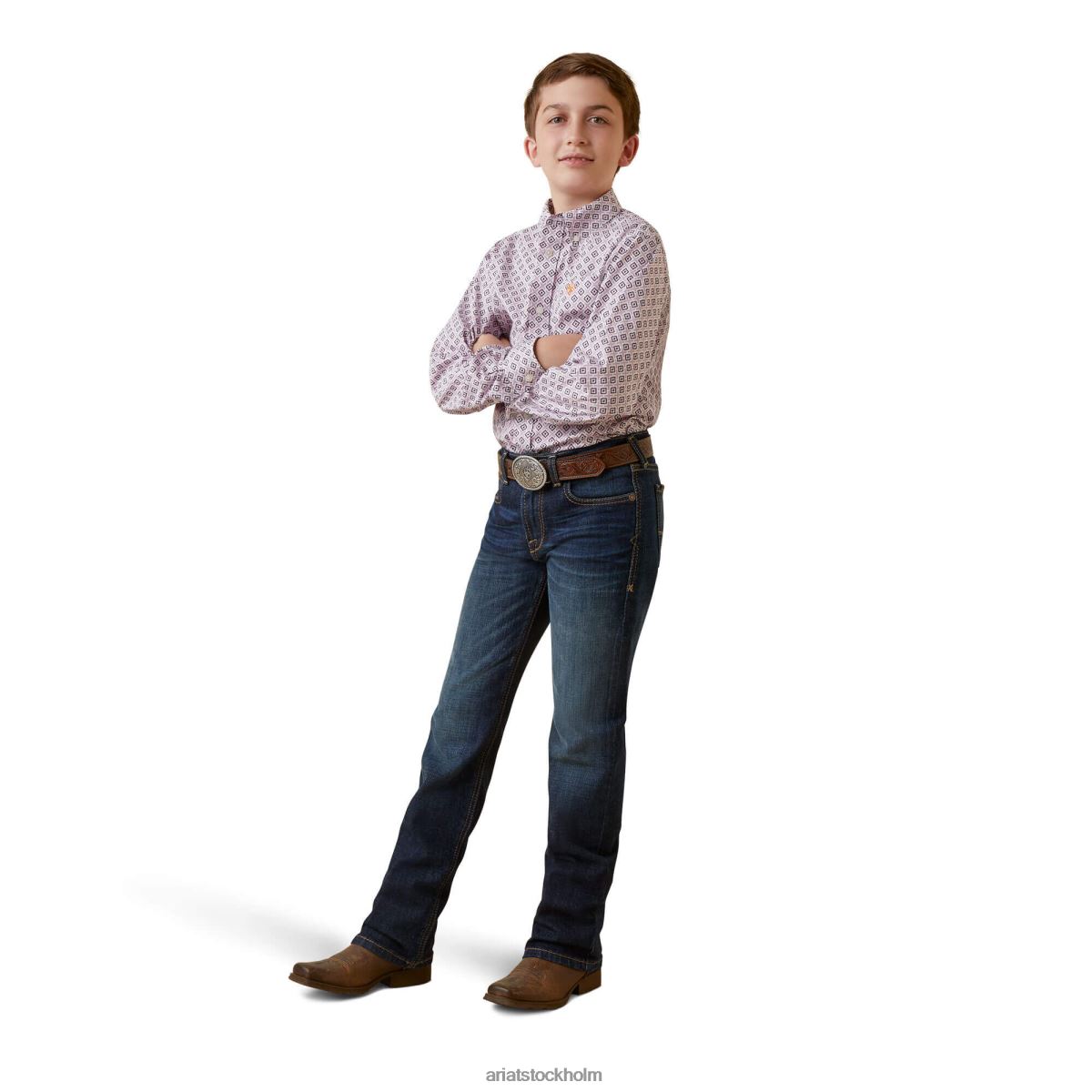 Kläder Ariat merrick skjorta i klassisk passform lila barn F04844100
