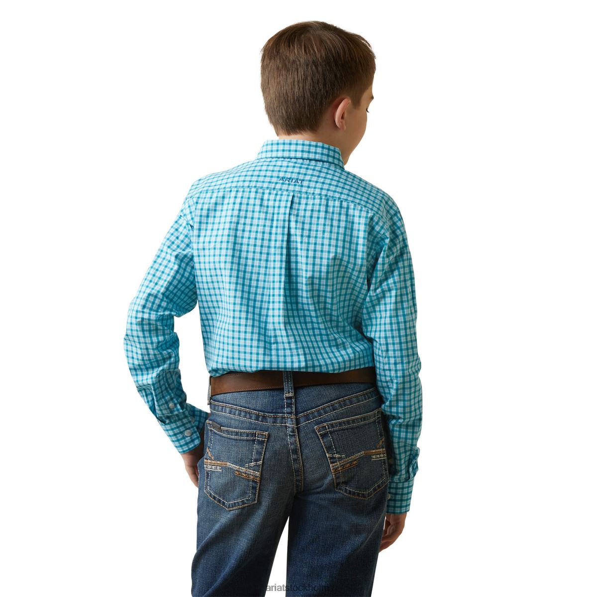 Kläder Ariat pro-serien kalvin skjorta med klassisk passform emalj blå barn F04844071