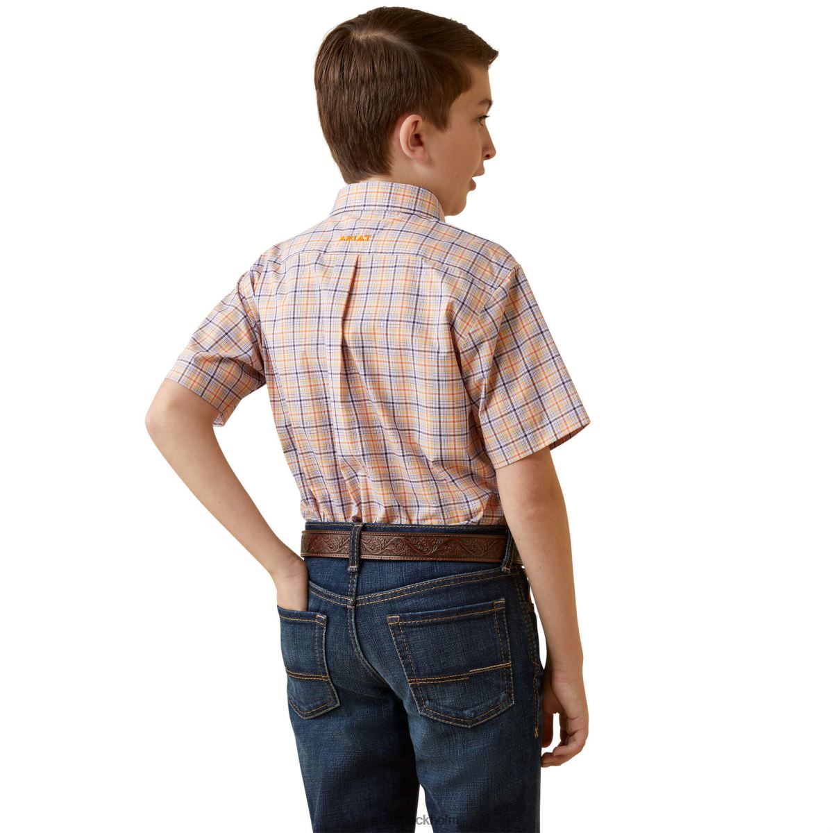 Kläder Ariat pro-serien macklin skjorta med klassisk passform ockra barn F04844082