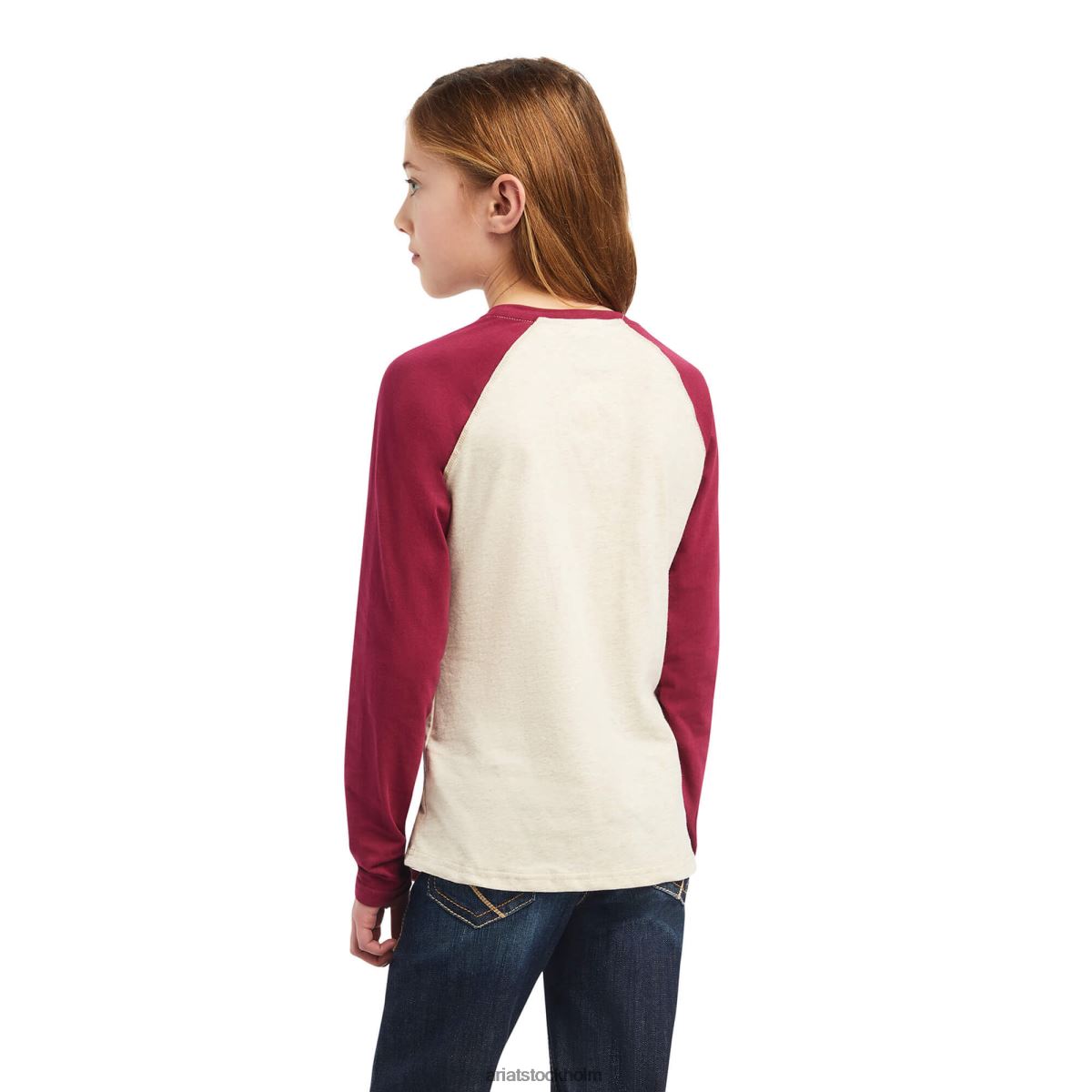 Kläder Ariat riktig zuma basebolltröja havregrynsljung barn F04844031