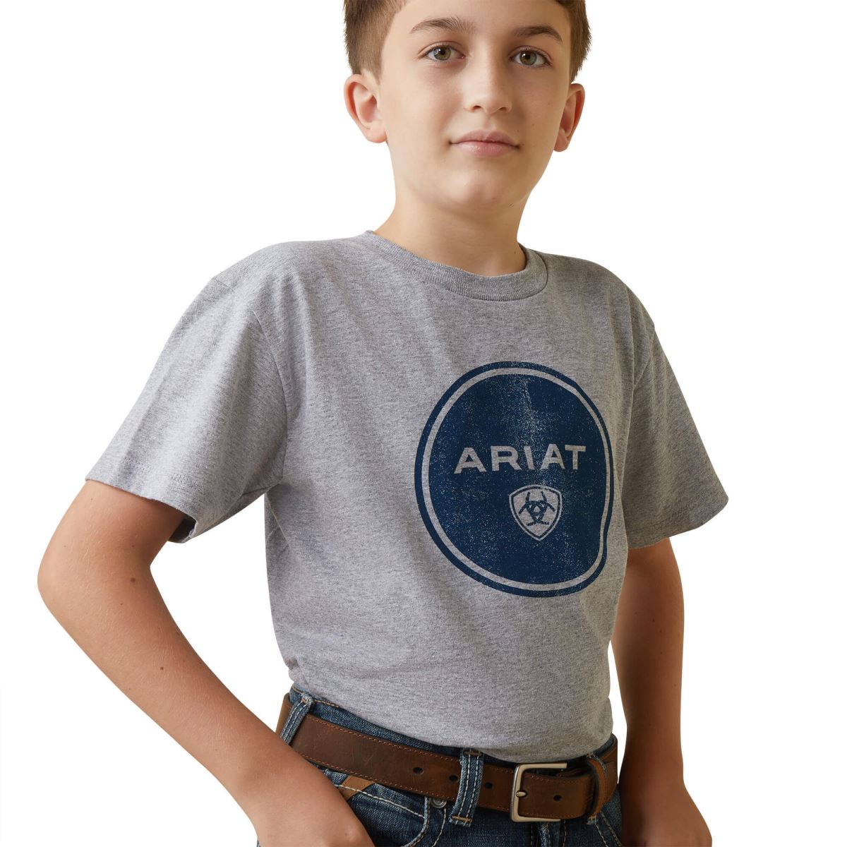 Kläder Ariat bärs runt t-shirt atletisk ljung barn F04844015