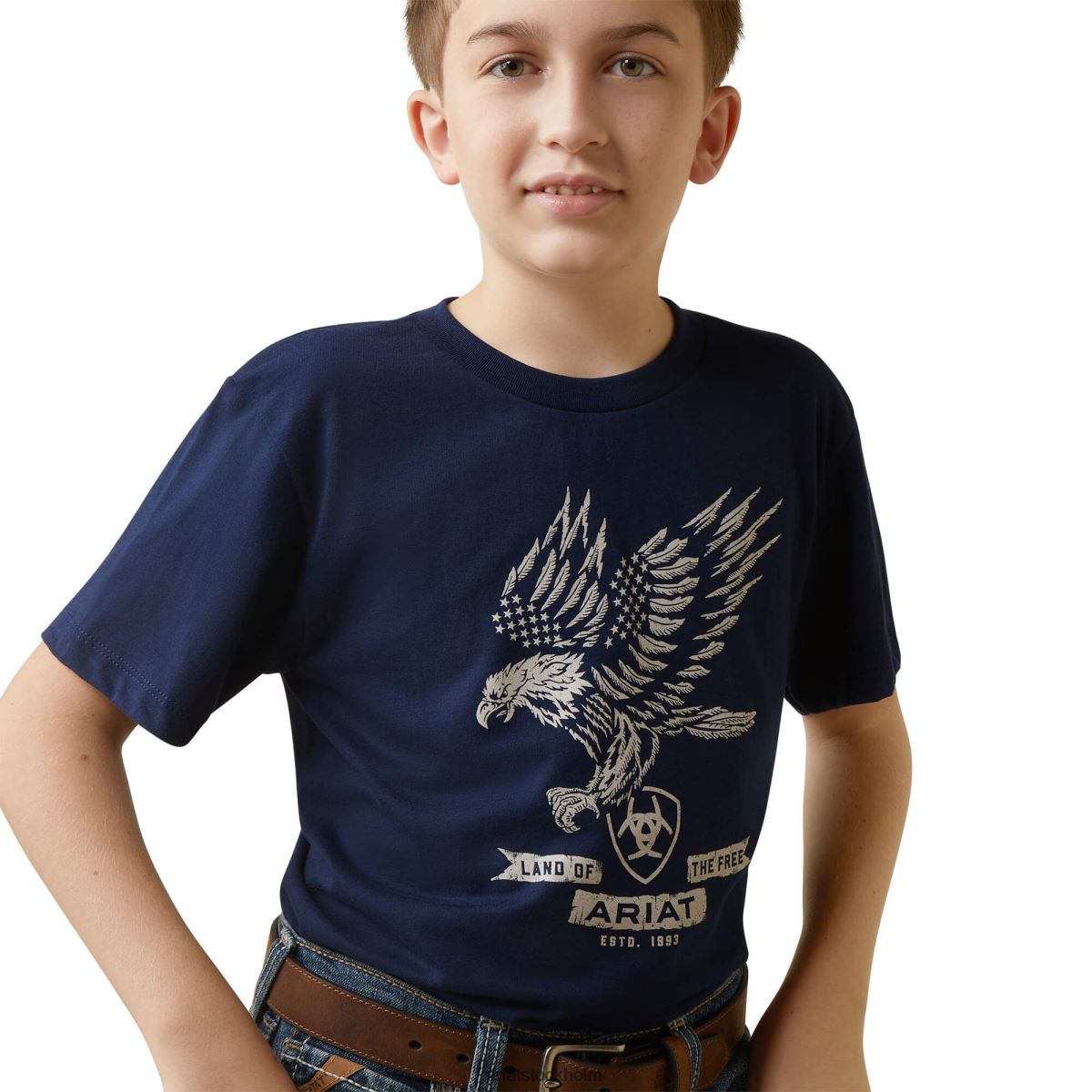 Kläder Ariat fighting eagle t-shirt Marin barn F04844003