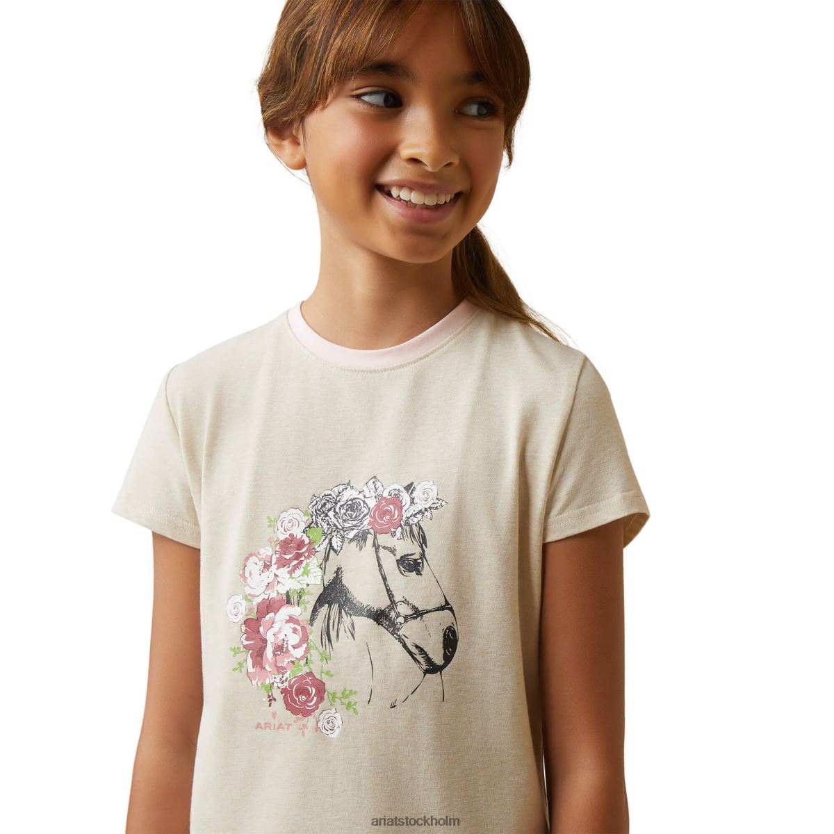 Kläder Ariat flora t-shirt havregrynsljung barn F04844020