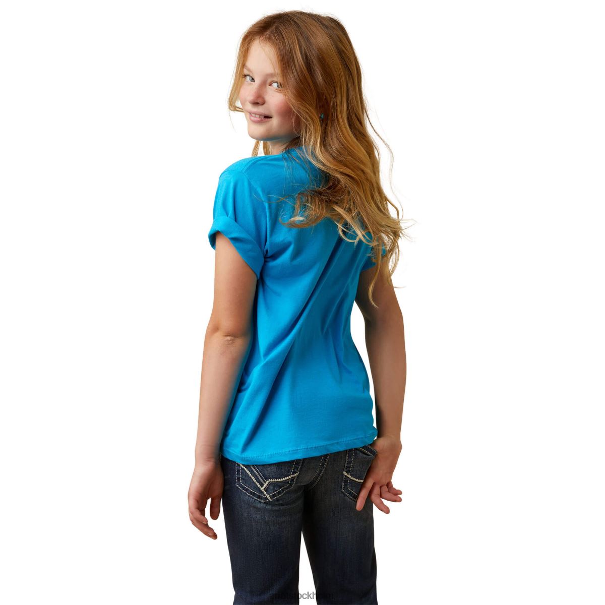 Kläder Ariat gårdshår ss-tröja turkos barn F04843999