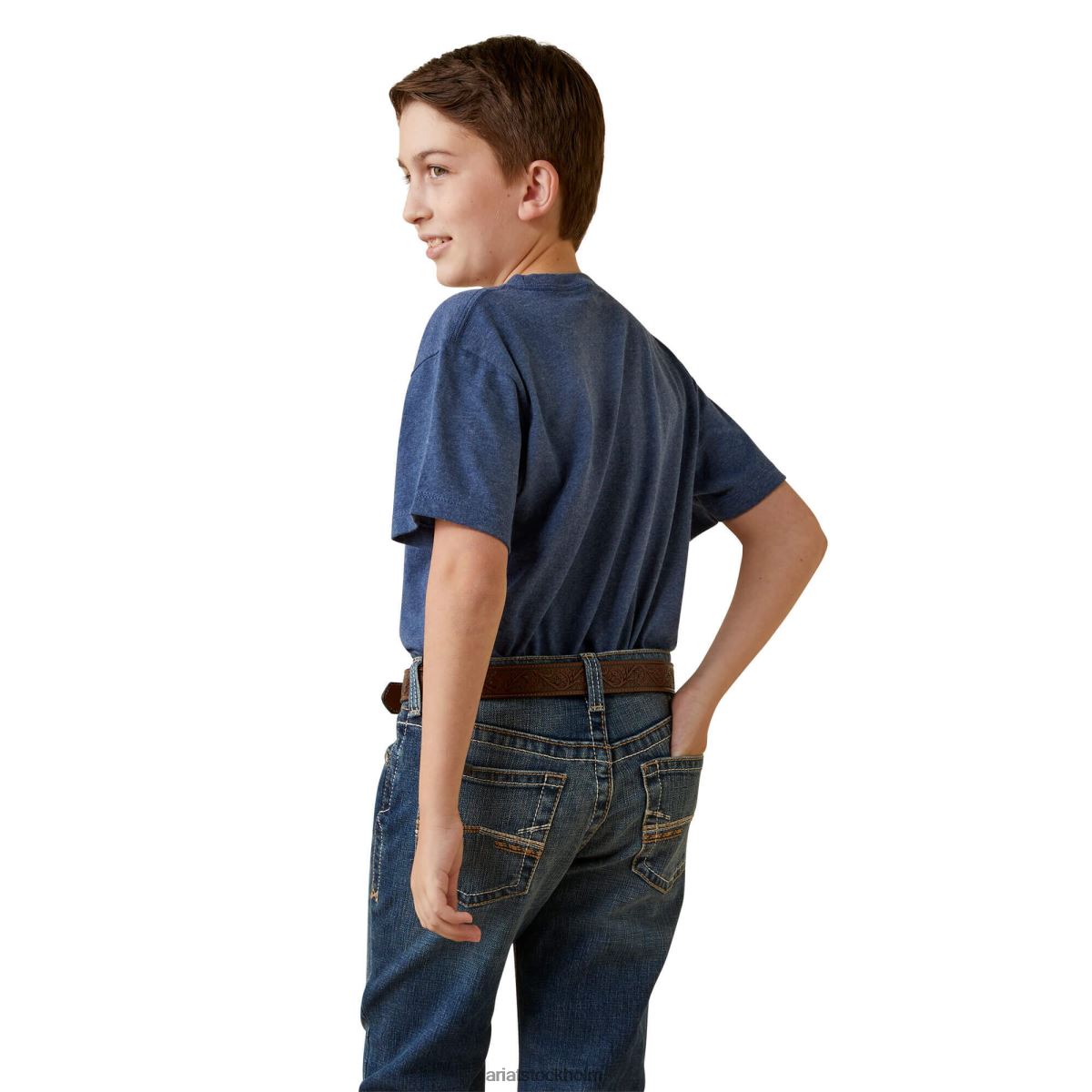 Kläder Ariat rodeo skalle t-shirt marin ljung barn F04844063