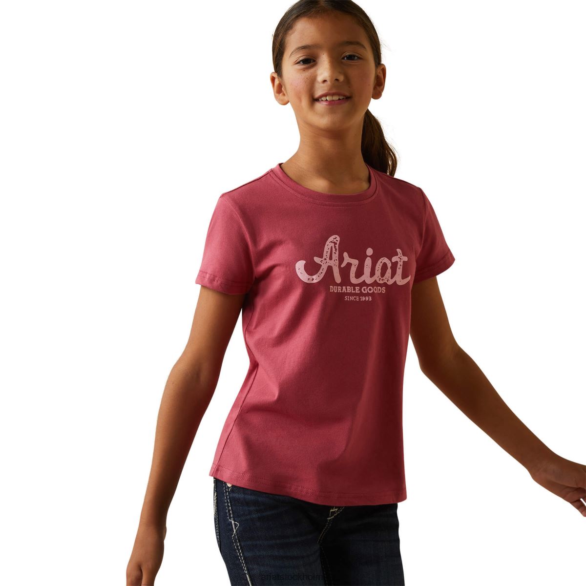Kläder Ariat t-shirt för hållbara varor jordröd barn F04844055