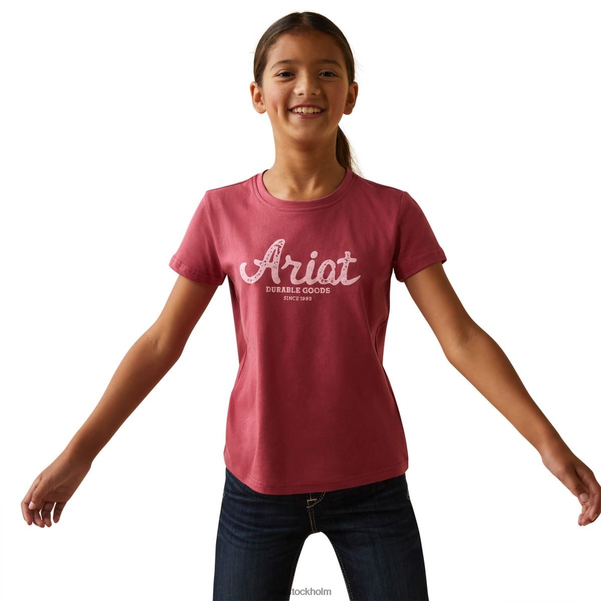 Kläder Ariat t-shirt för hållbara varor jordröd barn F04844055