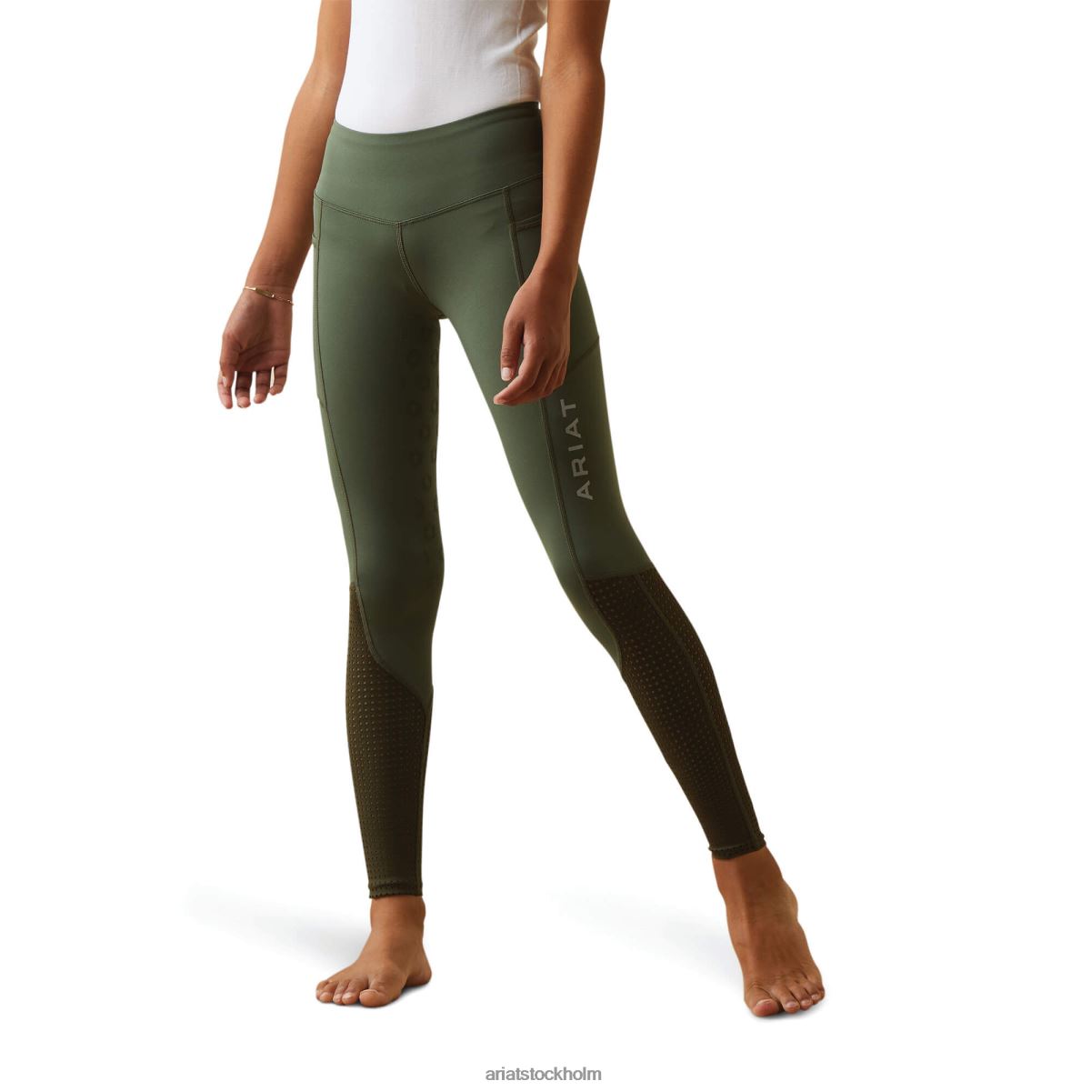 Kläder Ariat eos full seat tight skalbagge/skogsdimma barn F04844145