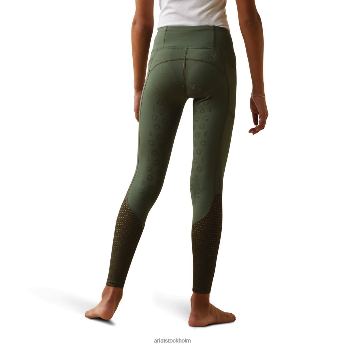 Kläder Ariat eos full seat tight skalbagge/skogsdimma barn F04844145