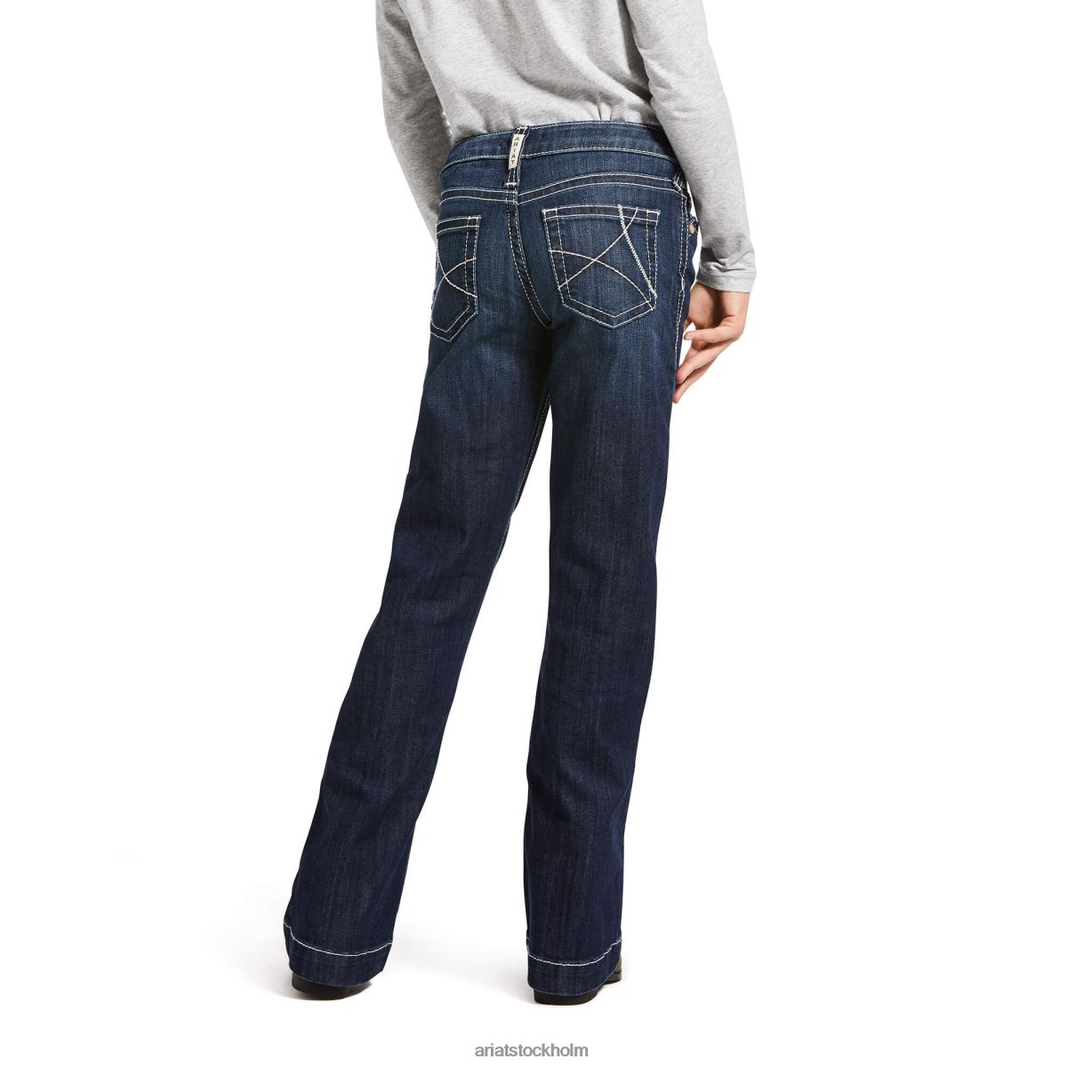 samlingar Ariat byxa mellanhög stretch ella jeans med vida ben naomi barn F04843987