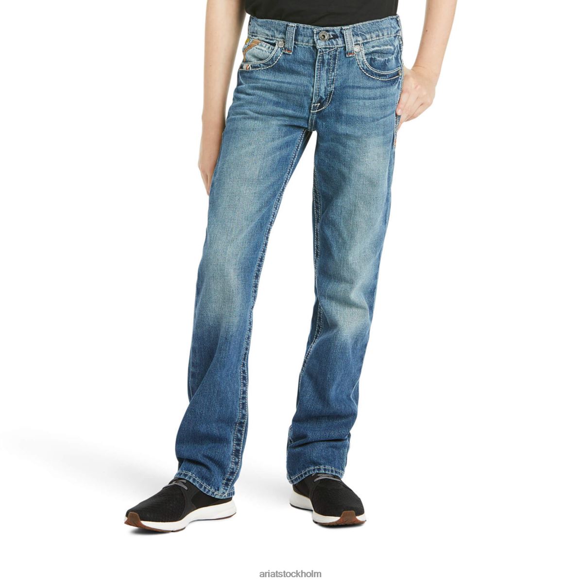samlingar Ariat b5 slim laddare stapelbar jean med raka ben dakota barn F04843983