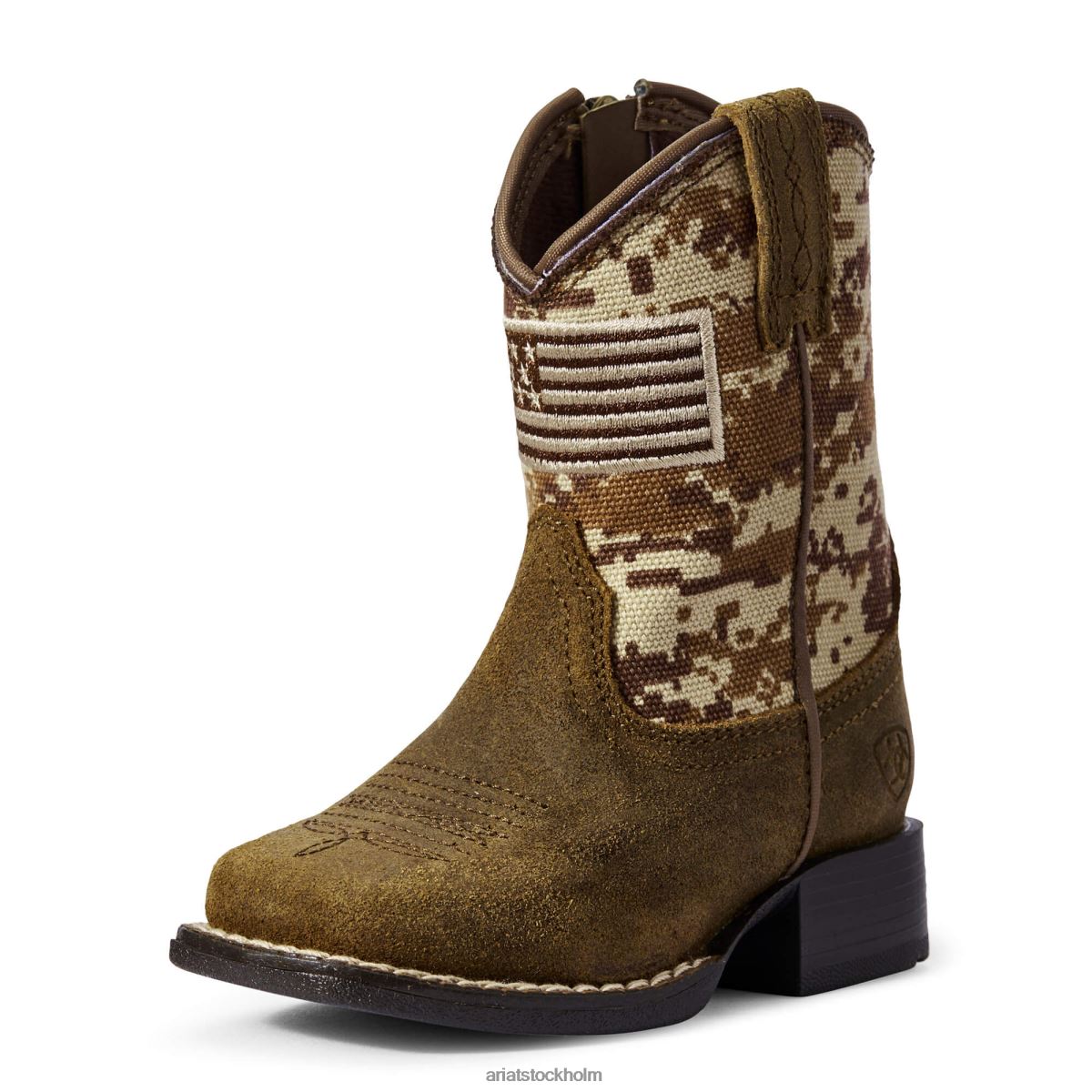 samlingar Ariat lil' stompers dallas boot brun barn F04843869