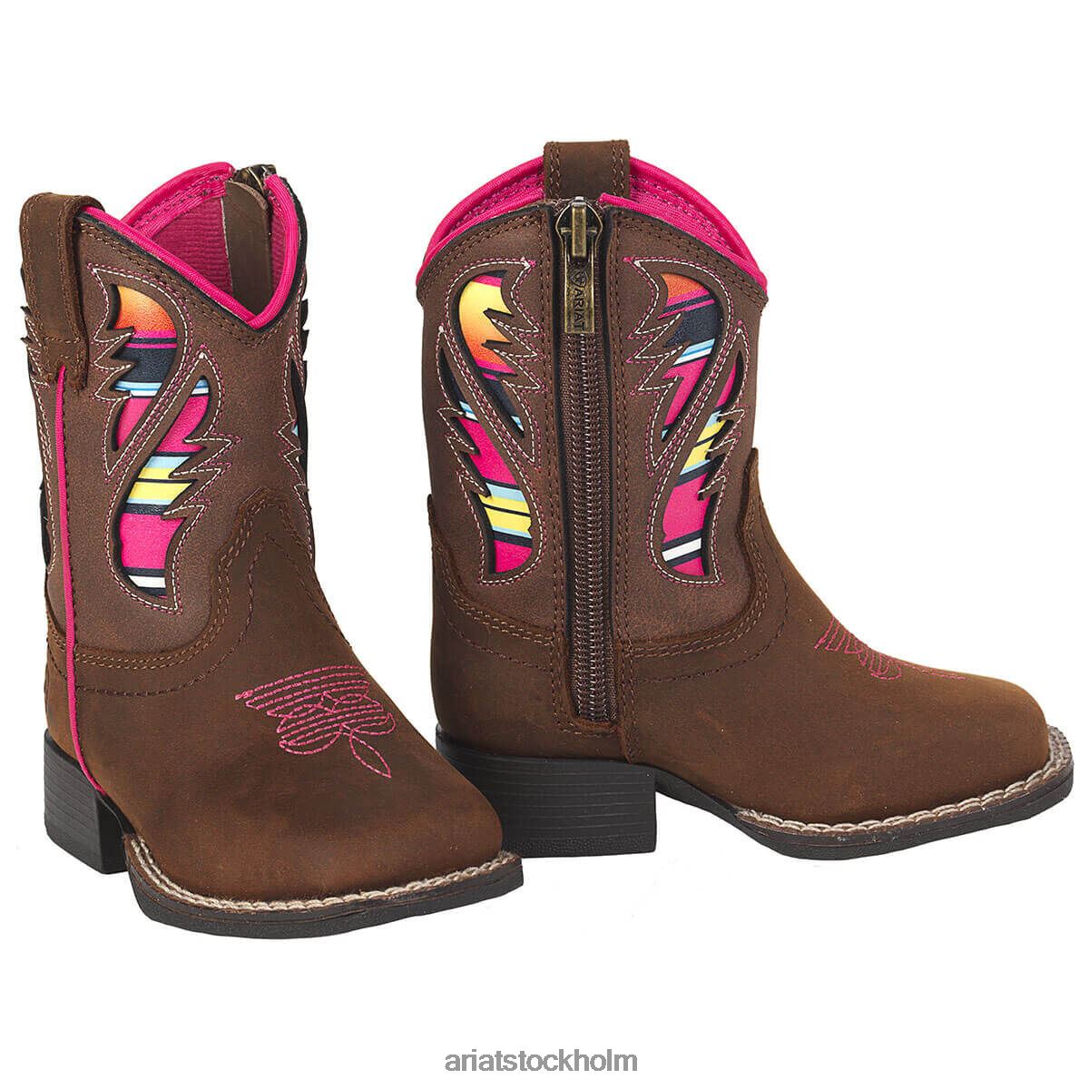 samlingar Ariat lil stompers flora boot brun barn F04843855