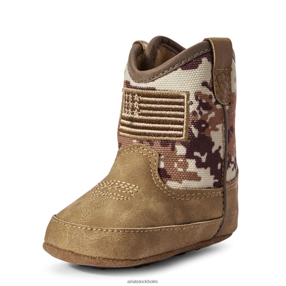 samlingar Ariat lil' stompers dallas boot patriot brun barn F04843862