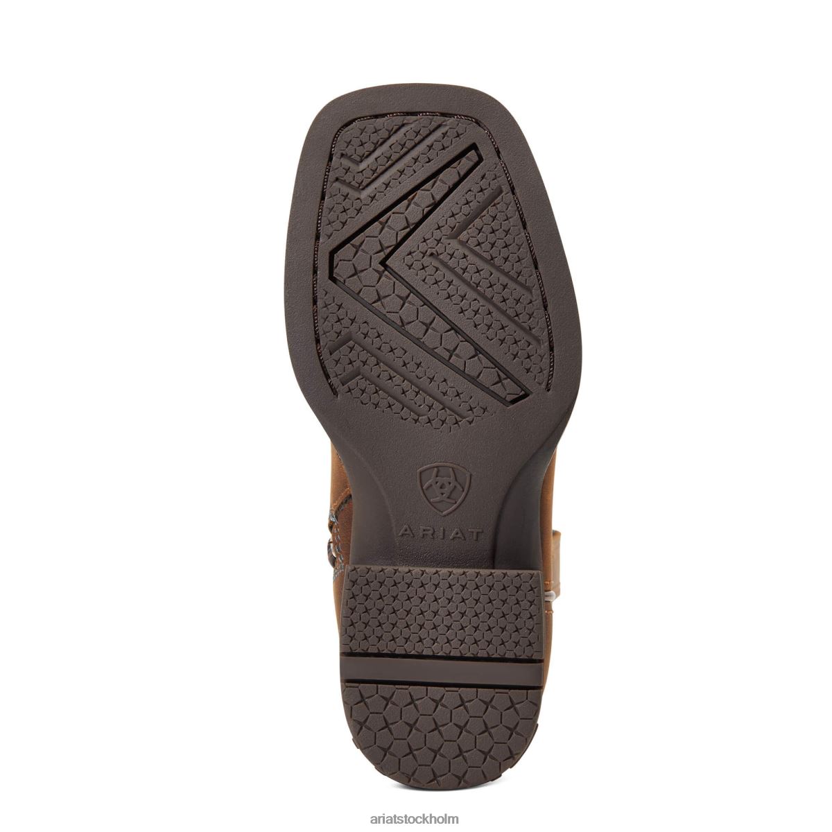 Skodon Ariat dubbel kicker westernstövel bedrövad brun barn F04843873