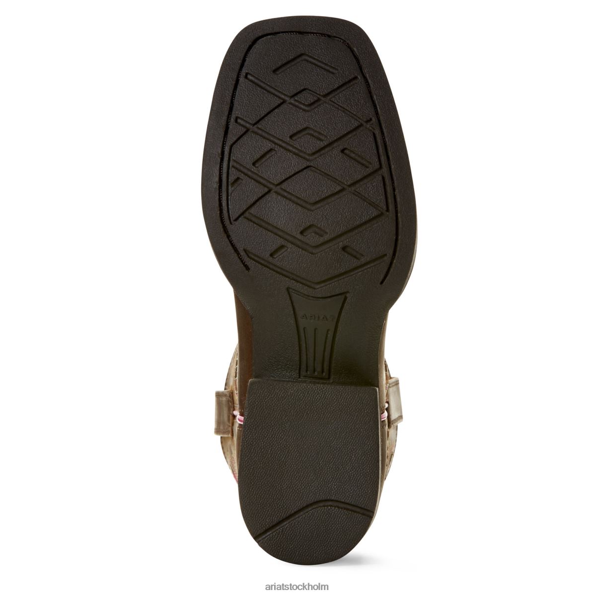 Skodon Ariat quickdraw venttek western stövel bedrövad brun barn F04843837