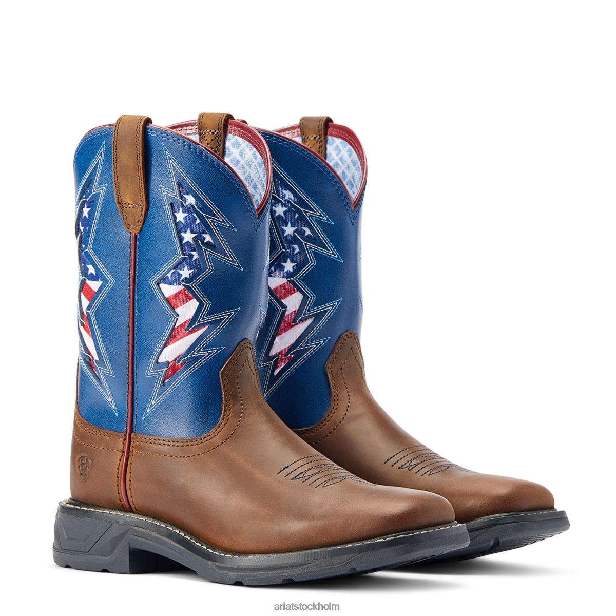 Skodon Ariat workhog xt venttek bolt western boot bedrövad solbränna barn F04843950