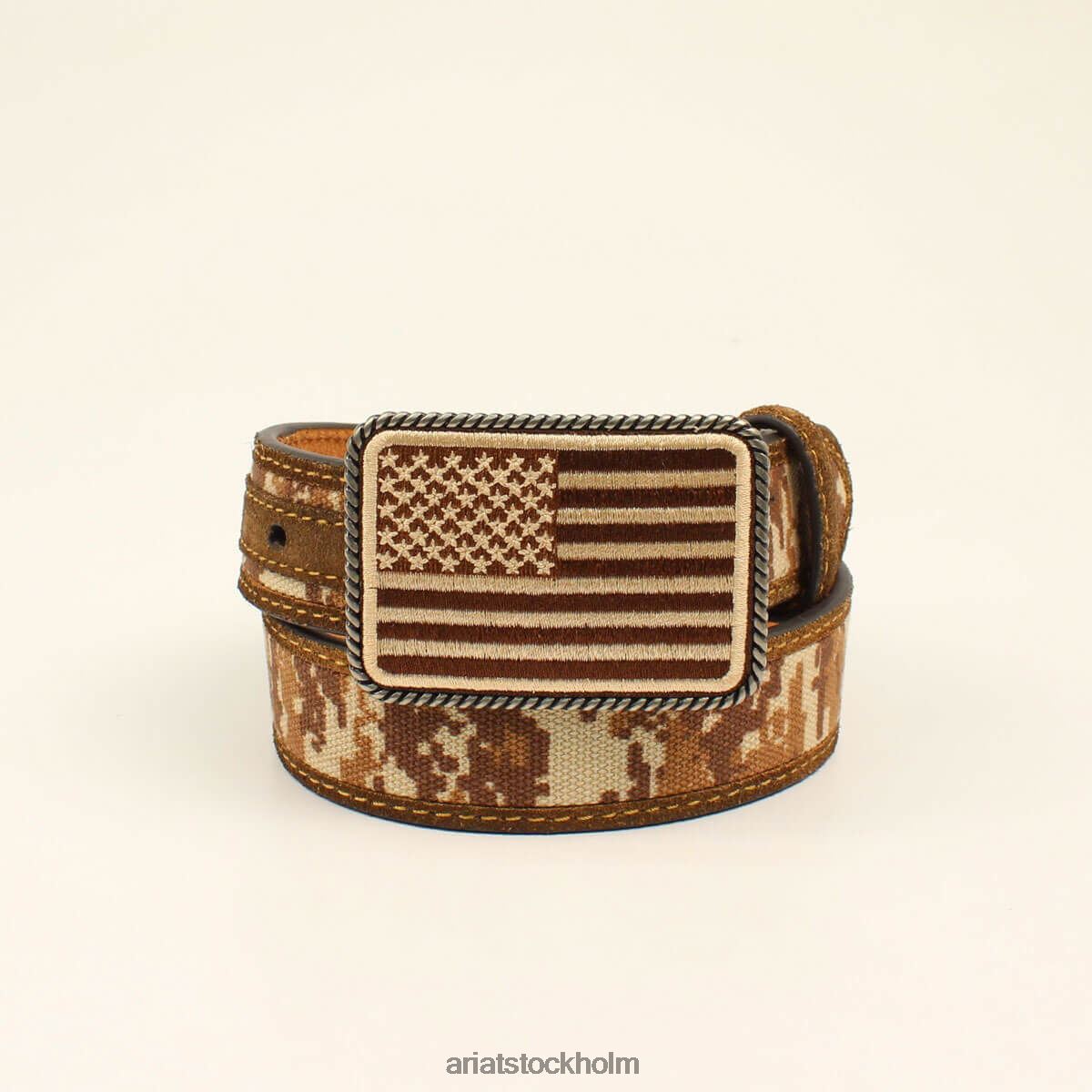 Tillbehör Ariat flaggspänne camo bälte brun barn F04844166