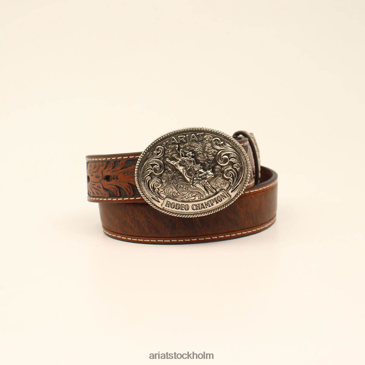 Tillbehör Ariat rodeo champ filigranbälte brun barn F04844163