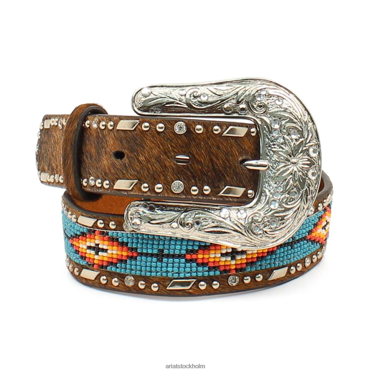 Tillbehör Ariat sydväst pärlstav hår-på bälte brun barn F04844169