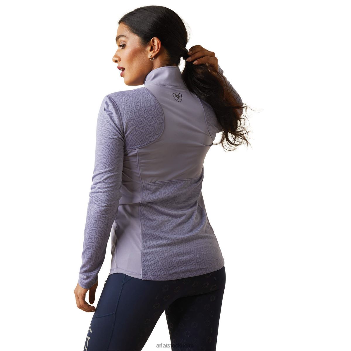 blast Ariat andas 1/4 dragkedja baslager mörk granit kvinnor F04843024