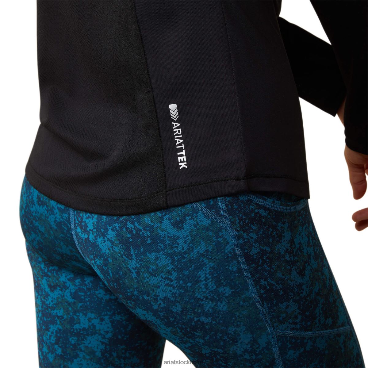 blast Ariat andas 1/4 dragkedja baslager svart kvinnor F04843040