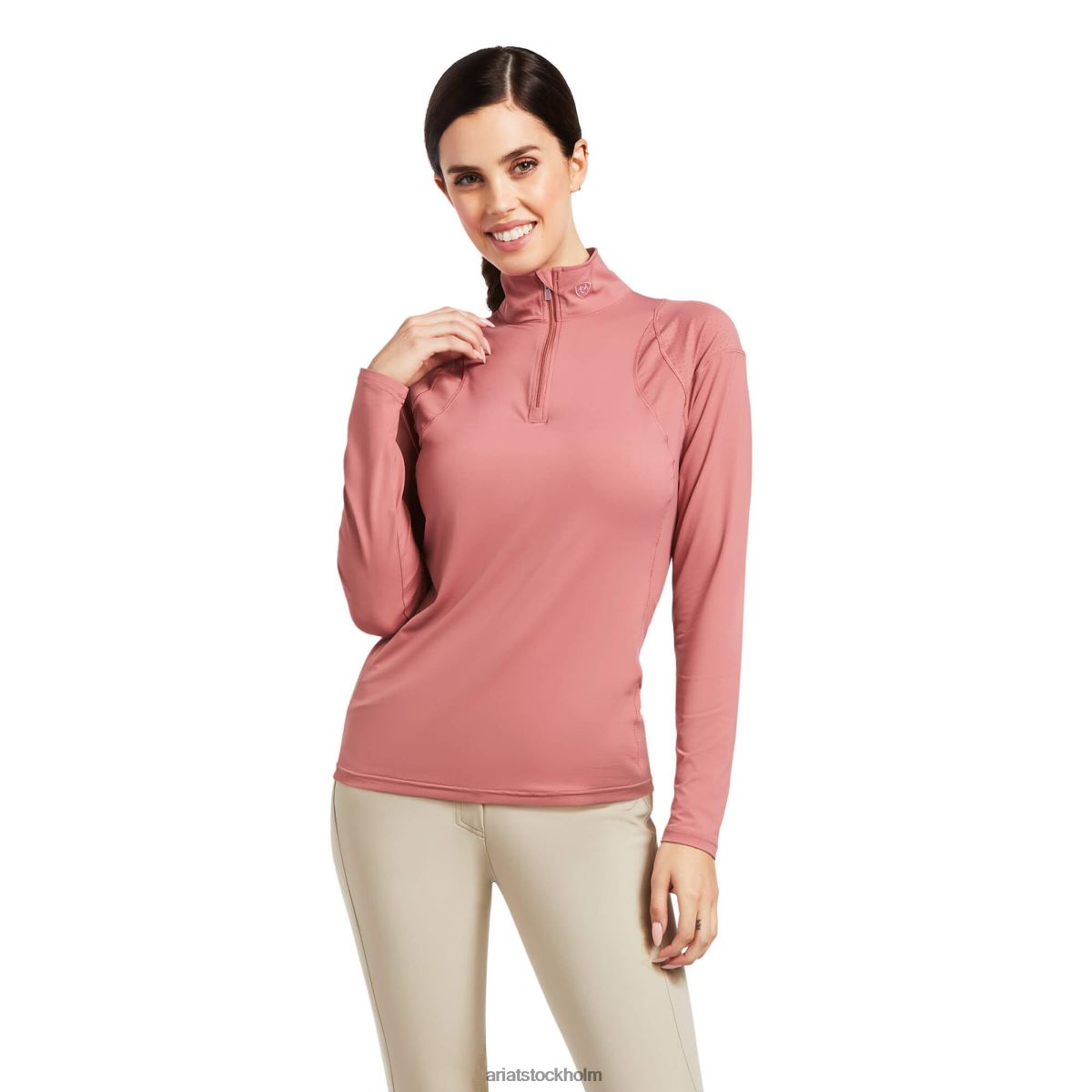 blast Ariat auburn 1/4 dragkedja baslager antik rubia kvinnor F04843187