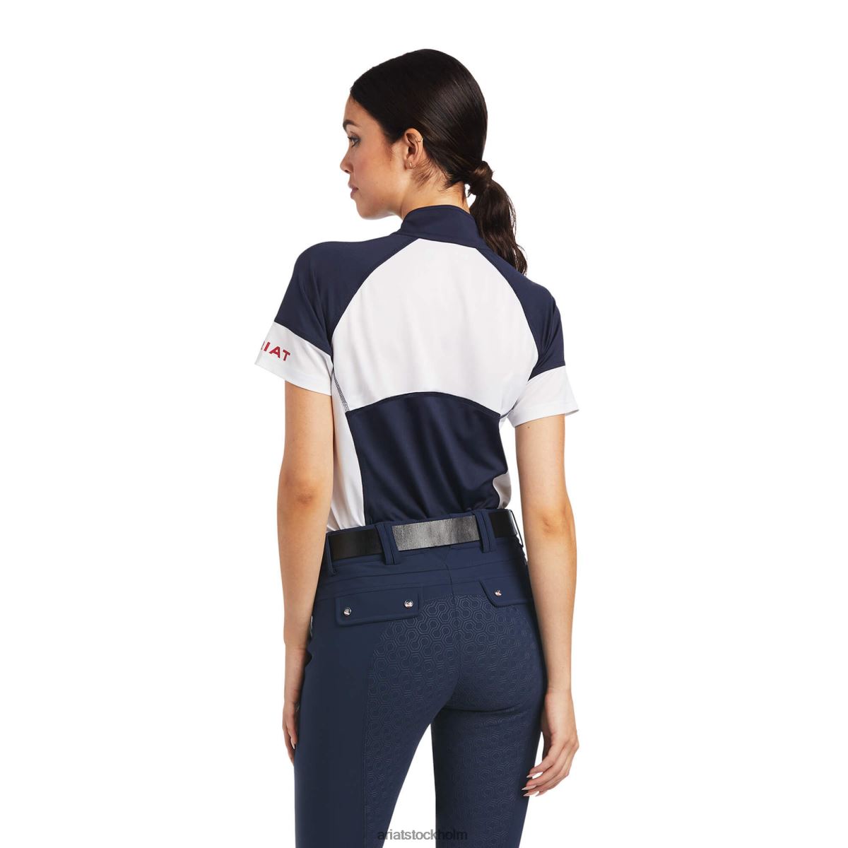 blast Ariat cambria jersey 1/4 dragkedja baslager Marin kvinnor F04843146