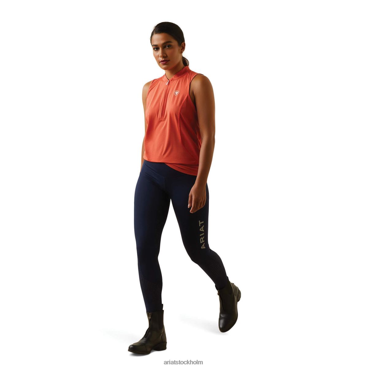 blast Ariat hailey 1/4 dragkedja baslager bränd sienna kvinnor F04842851