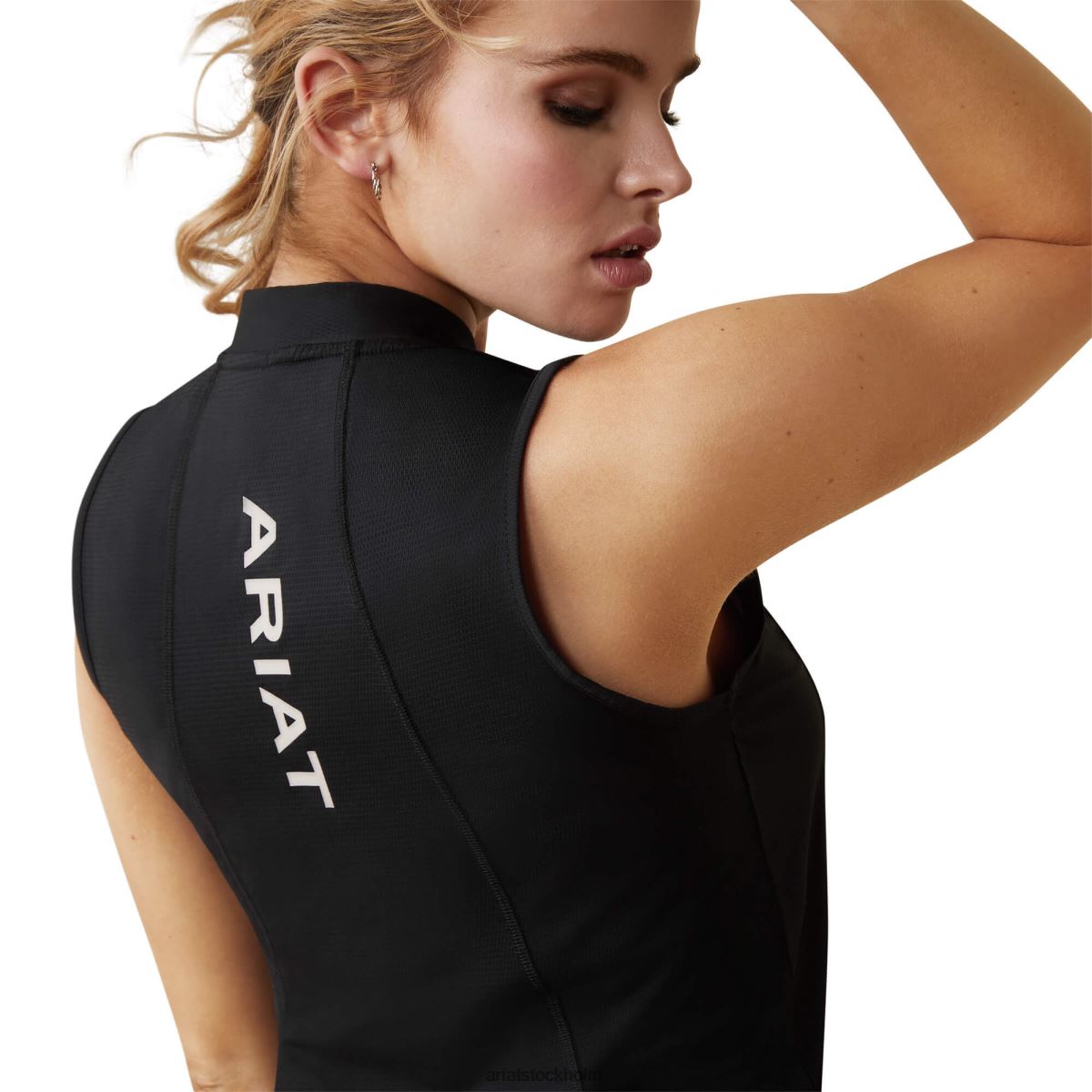 blast Ariat hailey 1/4 dragkedja baslager svart (kärna) kvinnor F04842963