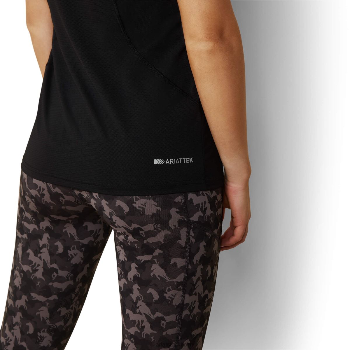 blast Ariat hailey 1/4 dragkedja baslager svart (kärna) kvinnor F04842963