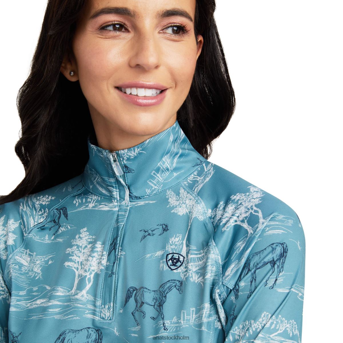 blast Ariat lowell 2.0 1/4 dragkedja baslager arctic frolic print kvinnor F04843064