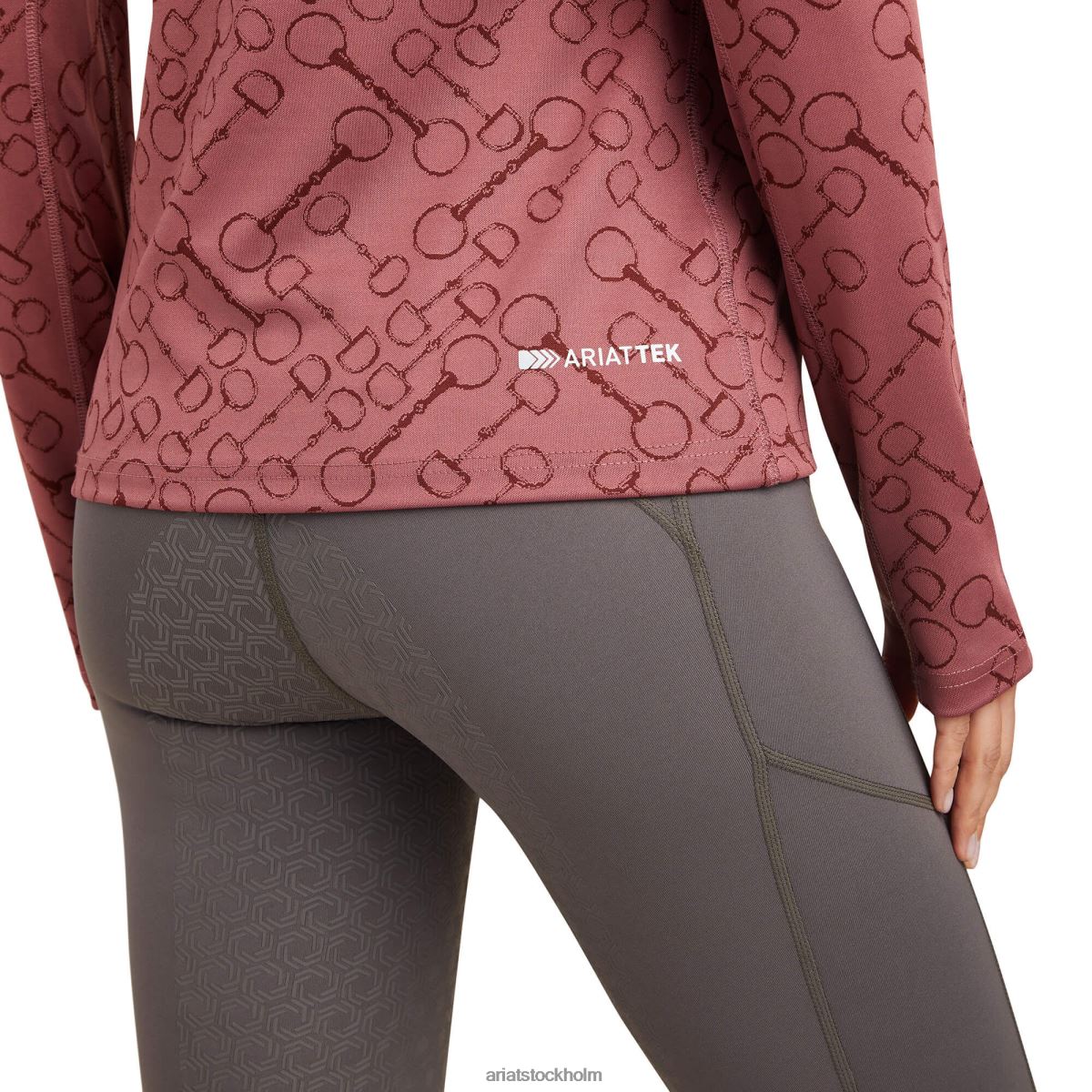 blast Ariat prophecy 1/4 dragkedja baslager vild ingefära bit jaquard kvinnor F04843283