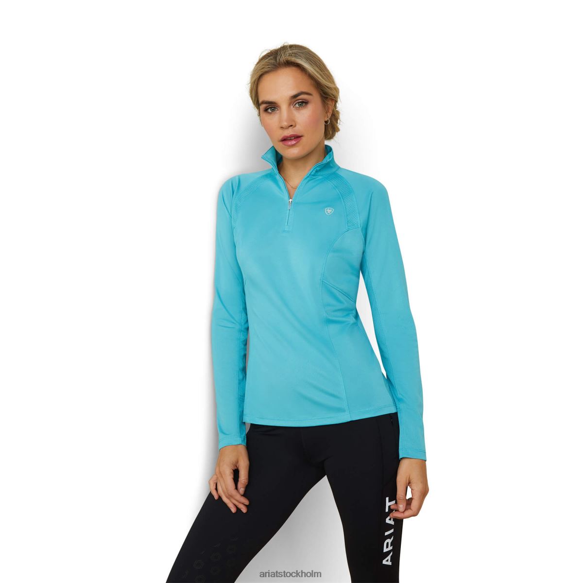 blast Ariat sunstopper 2.0 1/4 dragkedja baslager Maui blå kvinnor F04842825