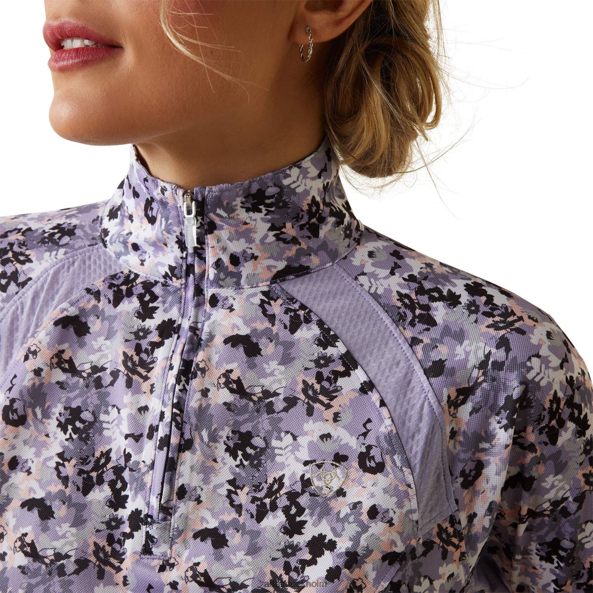 blast Ariat sunstopper 2.0 1/4 dragkedja baslager grå camo blommig kvinnor F04843018