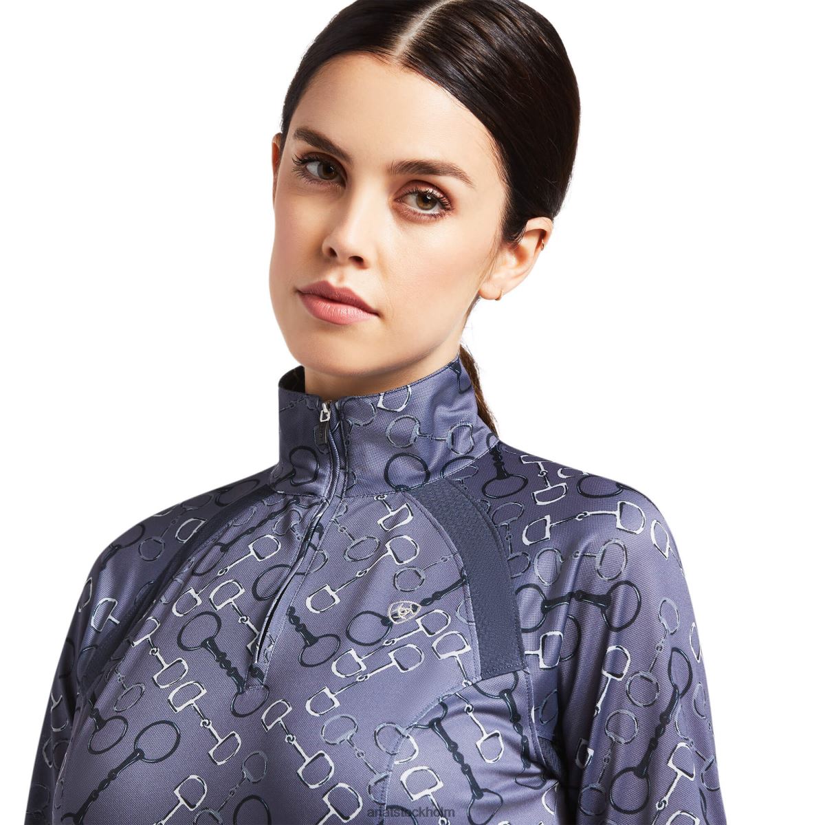 blast Ariat sunstopper 2.0 1/4 dragkedja baslager kolbitstryck kvinnor F04843020