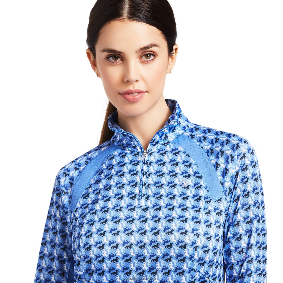 blast Ariat sunstopper 2.0 1/4 dragkedja baslager reykjavik ditsy häst kvinnor F04842924