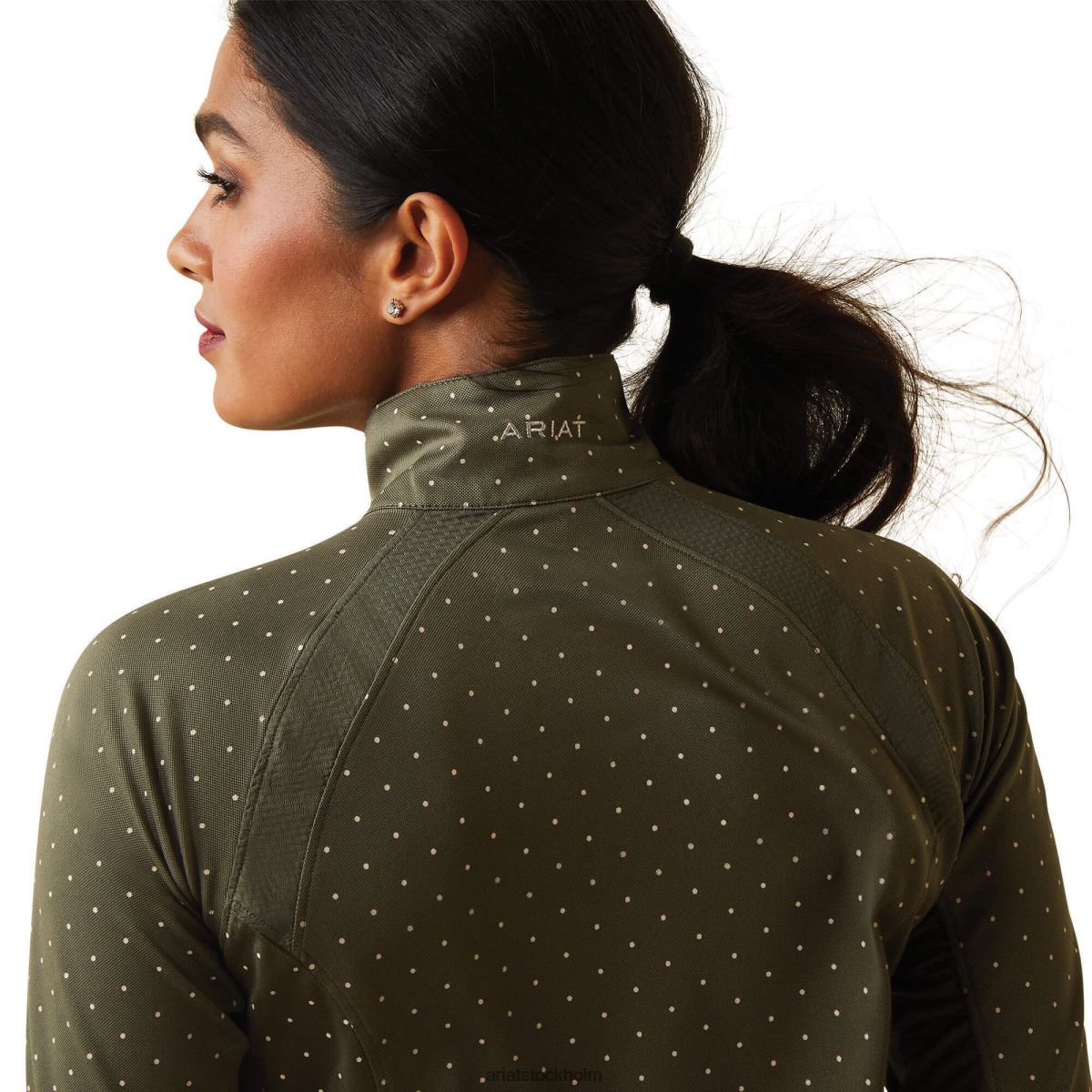 blast Ariat sunstopper 2.0 1/4 dragkedja baslager skalbagge prick kvinnor F04842819