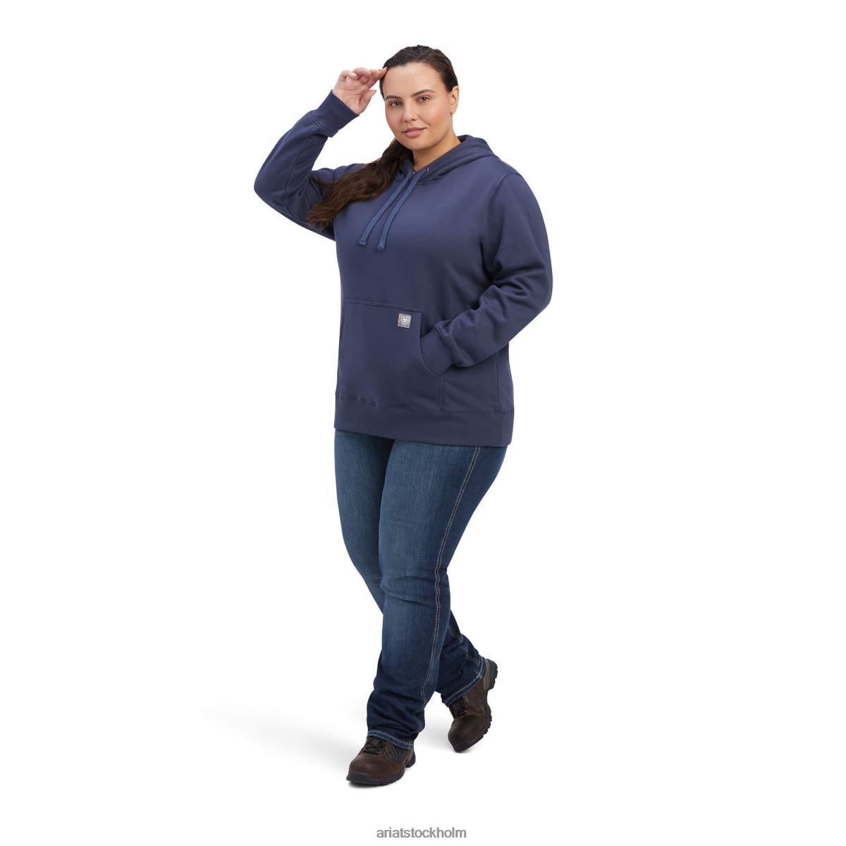 blast Ariat armeringsjärn aztec flagga grafisk hoodie humör indigo kvinnor F04843417