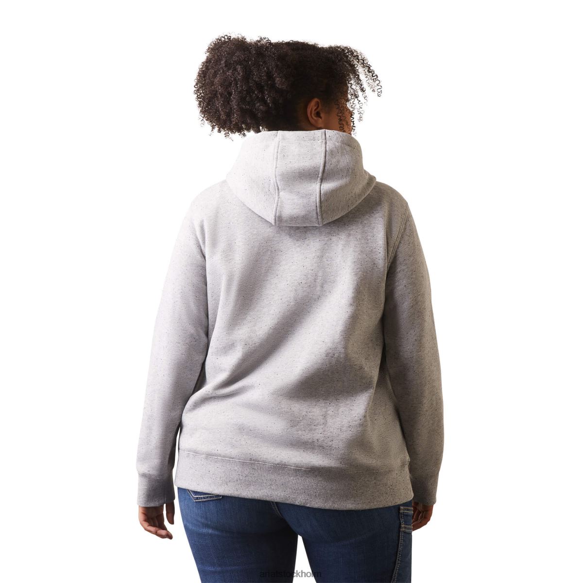 blast Ariat armeringsjärn färdighetsset 1/2 hoodie med dragkedja gråmelerad spacedye kvinnor F04843378