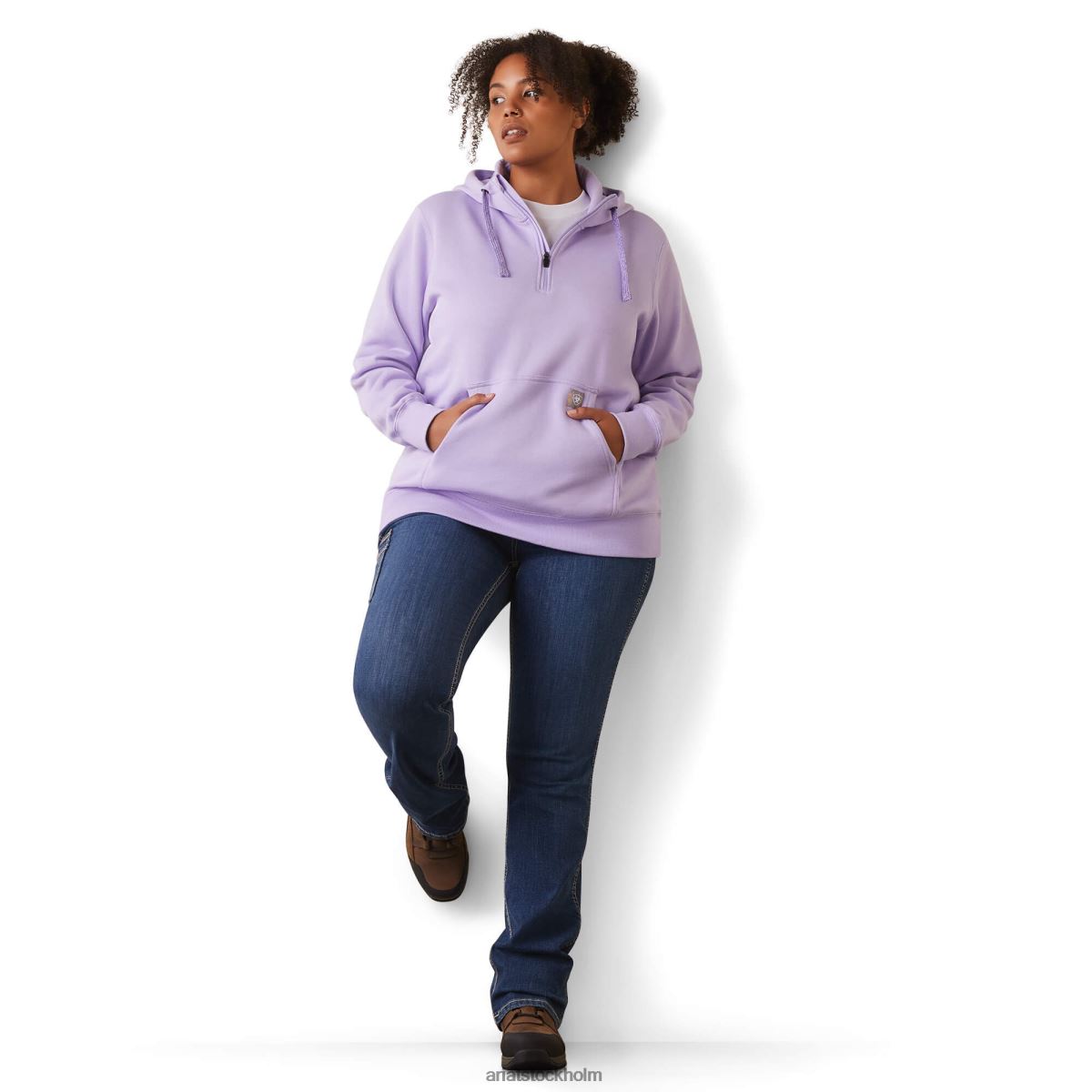 blast Ariat armeringsjärn färdighetsset 1/2 hoodie med dragkedja lavendelljung kvinnor F04843380