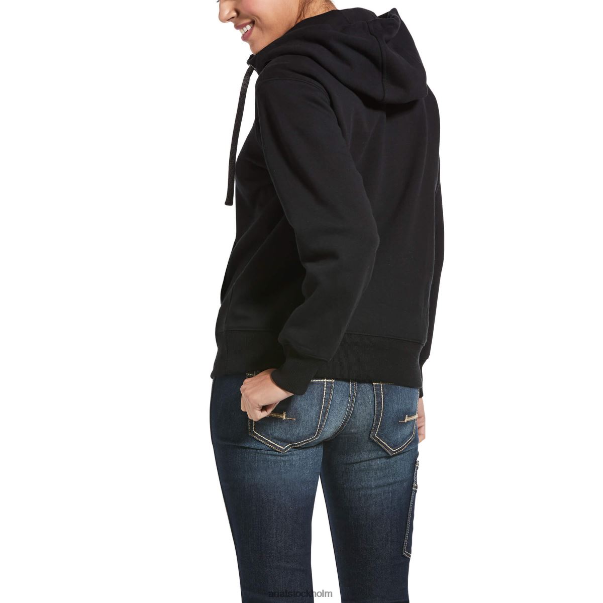 blast Ariat armeringsjärn färdighetsset 1/2 hoodie med dragkedja svart kvinnor F04843451
